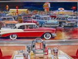 Hot Rod Garage Wall Murals Car Paintings Of the 60s