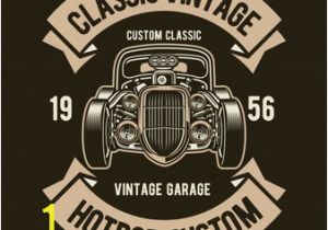 Hot Rod Garage Wall Murals Hotrod Custom Vector