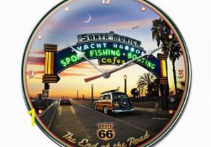 Hot Rod Garage Wall Murals Metal Clock Bobs Big Boy Hot Rod Classic Car Cruise