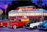 Hot Rod Garage Wall Murals the Red Arrow Diner Hot Rod Print