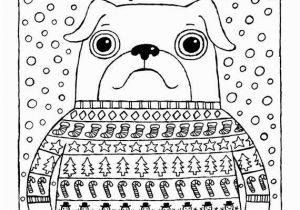 Household Items Coloring Pages Christmas Coloring Page Pug In Christmas Jumper with