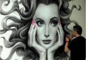 How to Airbrush Wall Murals Juanjo Baron Hair Art Whimsical