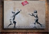 How to Draw A Mural On A Wall 2019 Unframed Framed Mural by Banksy 2 Canvas Prints Wall Art Oil Painting Home Decor 24×36 From Mingfeng2018 $5 98