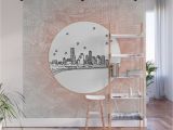 How to Draw A Mural On A Wall Houston Texas City Skyline Illustration Drawing Wall Mural