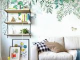 How to Hang A Wall Mural Hanging Spring Green Leaves Wallpaper Wall Mural Fresh Vine Branch