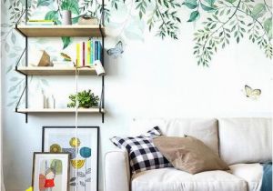 How to Hang A Wall Mural Hanging Spring Green Leaves Wallpaper Wall Mural Fresh Vine Branch