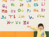 How to Hang A Wall Mural Poster English Alphabet Cartoon Animals Wall Stickers Kids Room Nursery Wall Mural Poster Art Early Education Wallpaper Decals Hanging Graphic Decal Wall