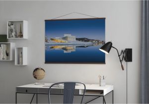 How to Hang A Wall Mural Poster Oslo Opera House by Night Stylish Poster Wall