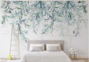 How to Hang Mural Wallpaper Watercolor Hanging Leaves Wallpaper Wall Mural Hanging Leaves Wall