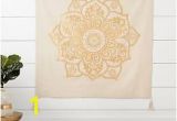 How to Hang Pottery Barn Wall Mural Gold Mandala Tapestry