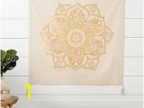 How to Hang Pottery Barn Wall Mural Gold Mandala Tapestry