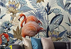 How to Install 3d Wall Mural Amazon nordic Tropical Flamingo Wallpaper Mural for