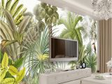 How to Install 3d Wall Mural Custom 3d Wall Mural Wallpaper Tropical Rainforest Green Plants Hand Painted Oil Painting Living Room sofa Background Wall Paper I Wallpapers Hd Image