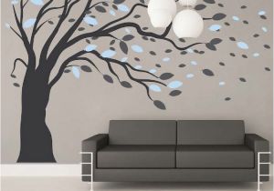 How to Make A Tree Wall Mural Us $25 87 Off Removable Diy Modishblowing Tree Wall Art Sticker Design Tree Nursery Baby Room Wall Decal Muurstickers Babykamer A614 In Wall