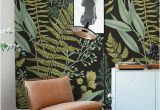 How to Make A Wall Mural at Home Botanical Wallpaper Ferns Wallpaper Wall Mural Green Home Décor
