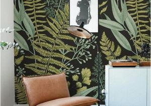 How to Make A Wall Mural Botanical Wallpaper Ferns Wallpaper Wall Mural Green Home Décor