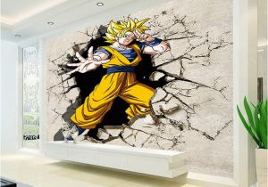 How to Make A Wall Mural From A Picture Dragon Ball Wallpaper 3d Anime Wall Mural Custom Cartoon