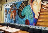 How to Mural Painting Wall Custom Mural Wallpaper Lute Horses Hand Painted Abstract Art Wall Painting Restaurant Cafe Living Room Hotel Fresco Wall Paper Canada 2019 From