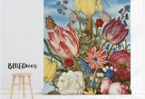 How to Paint A Floral Wall Mural Colorful Oil Painting Wallpaper Self Adhesive Removable