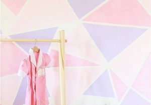 How to Paint A Geometric Wall Mural Diy Geometric Painted Wall