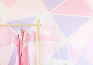 How to Paint A Geometric Wall Mural Diy Geometric Painted Wall
