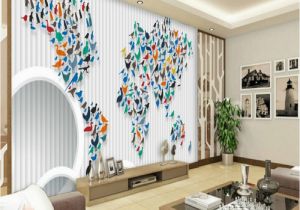 How to Paint A Large Wall Mural Us $16 5 Off Retro Personality Large World Map Mural Wallpaper 3d Painting Living Room Bedroom Wallpapers Backdrop Stereoscopic Wall Paper In