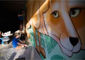 How to Paint A Mural On A Concrete Wall Full Color City Artists Paint New Mural In Downtown Casper