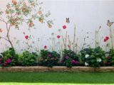 How to Paint A Mural On Cinder Block Wall Hand Painted Garden In 2019