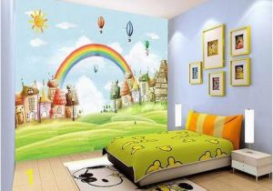 How to Paint A Rainbow Wall Mural 3d Sun Rainbow Grass 735