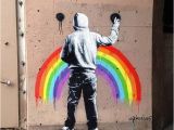 How to Paint A Rainbow Wall Mural Pin On Street Art