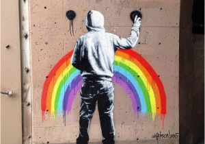 How to Paint A Rainbow Wall Mural Pin On Street Art