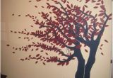 How to Paint A Tree Mural Burgundy and Navy Tree Mural Murals In 2019