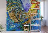How to Paint A Wall Mural Step by Step Crazy Chicken Wall Mural