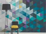 How to Paint A Wall Mural Tips Brewster Abstract Triangles Wall Mural Wr In 2019