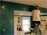 How to Paint A Wall Mural with A Projector Bud Kitchen Updates Accent Wall and Faux Painted