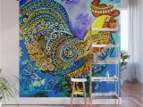 How to Paint A Wall Mural with Acrylics Crazy Chicken Wall Mural