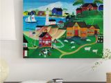 How to Paint A Wall Mural with Acrylics Sheep at Seaside School Acrylic Painting Print On Wrapped Canvas