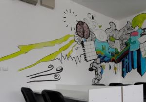 How to Paint A Wall Mural without A Projector Mitrovski Brno Book Line Coworker
