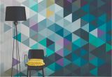 How to Paint An Abstract Wall Mural Brewster Abstract Triangles Wall Mural Wr In 2019