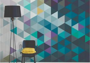 How to Paint An Abstract Wall Mural Brewster Abstract Triangles Wall Mural Wr In 2019
