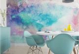 How to Paint An Abstract Wall Mural Cool tones Watercolor Wall Mural Artistic Peel and Stick