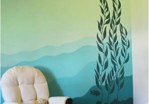 How to Paint An Ocean Mural On A Wall My Underwater Kelp forest Mural On the Nursery Wall