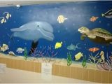 How to Paint An Ocean Mural On A Wall Sealife Mural In Nursing Home Bathroom