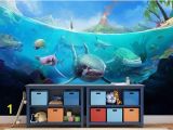 How to Paint An Ocean Mural On A Wall Underwater Wallpaper Underwater Wall Mural Underwater Wall