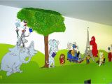 How to Paint Grass On A Wall Mural Storybook Characters Mural