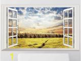 How to Remove A Wall Mural Tmy7001 Export Wall Sky Tea Garden Window to Remove Pvc Environmental Stickers Bedroom Living Room Decoration