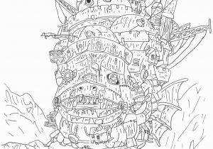Howl S Moving Castle Coloring Pages Growth Howl S Moving Castle Coloring Pages Drawing Clipartxtras