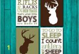 Hunting Camo Wall Murals Hunting Nursery Wall Art Rifles Racks & Deer Tracks by