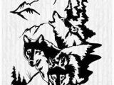 Hunting Wall Murals Wolves Wolf Moon Pack Man Cave Animal Rustic Cabin Lodge Mountains