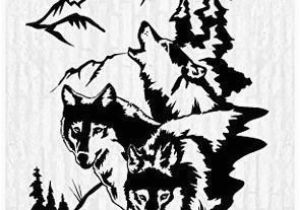 Hunting Wall Murals Wolves Wolf Moon Pack Man Cave Animal Rustic Cabin Lodge Mountains